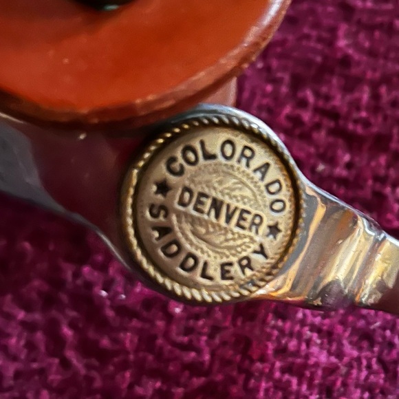 Silver and Brown Western Spurs - Picture 3 of 10